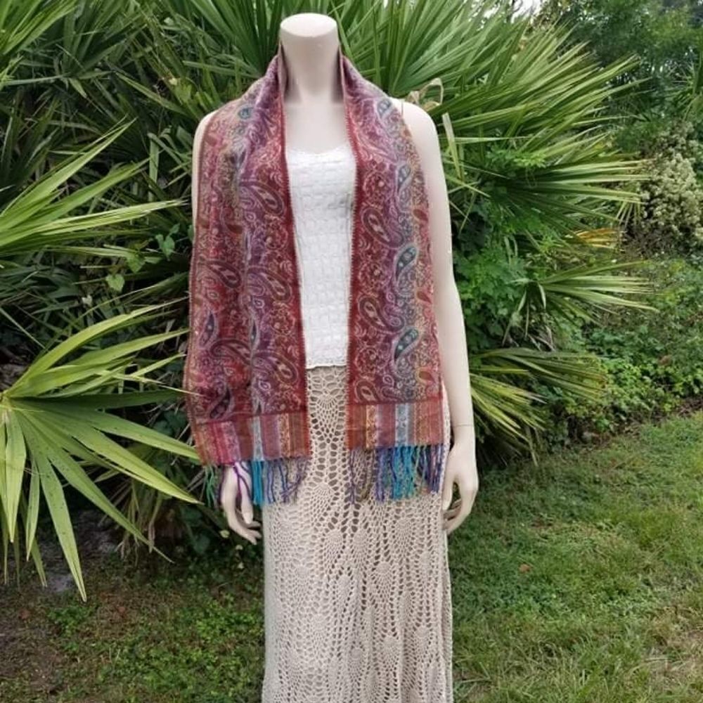 Merona Multi-Colored 100% Acrylic Scarf - Picture 9 of 11